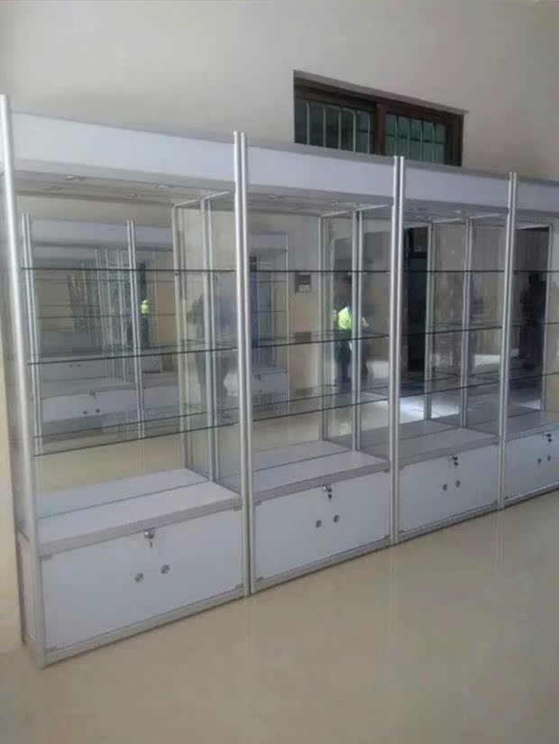 Hiển thị trang sức tủ tùy chỉnh kính lưu trữ tủ dược phẩm container hiển thị truy cập hợp kim titan hiển thị kệ cửa hàng trưng bày - Kệ / Tủ trưng bày kệ trưng bày mỹ phẩm mini