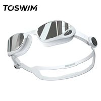 ①Orcas белый серебристый свет [удобные очки для плавания средней и большой оправы]