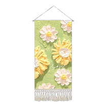 Nordic simple oil painting decorative cloth painting custom tassel hanging canvas art living room background wall cloth hanging cloth entrance tapestry