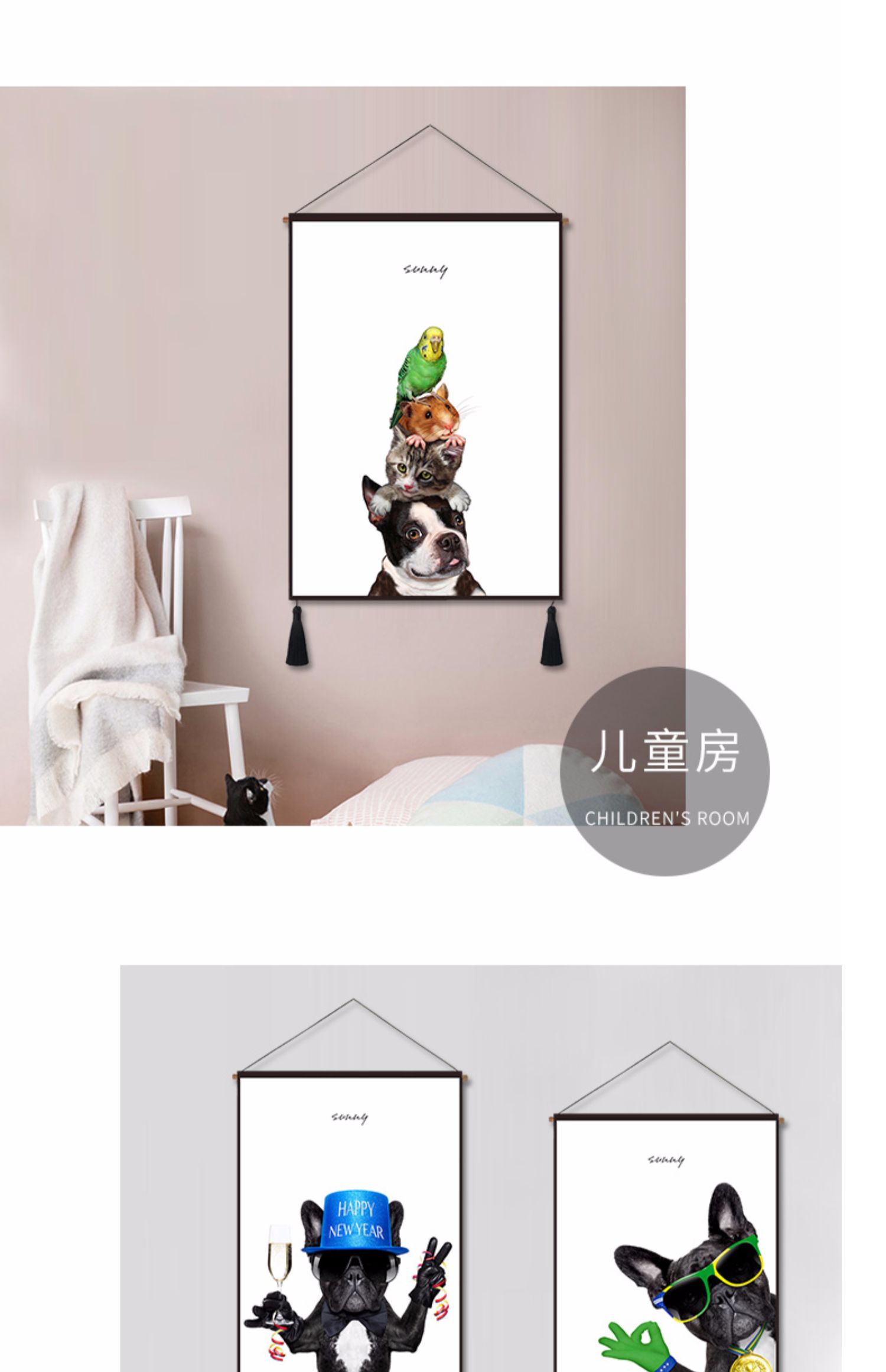Meng con chó cưng động vật tấm thảm ấm áp của hiện đại phòng khách nhỏ gọn sofa bối cảnh sơn phòng ngủ cạnh giường ngủ bọc sáng tạo - Tapestry thảm tranh treo tường