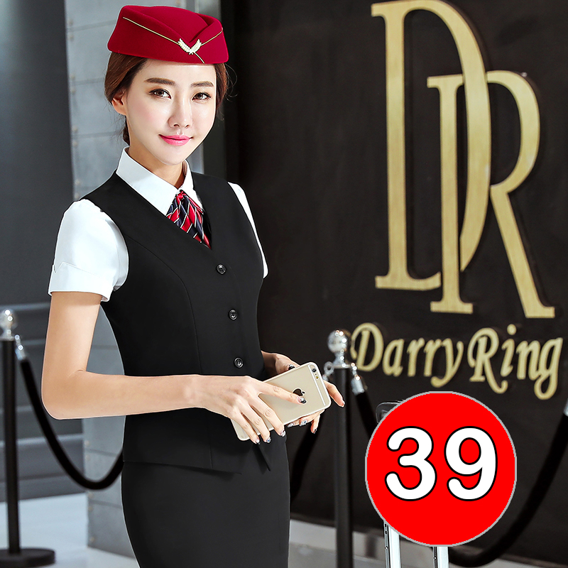 Hotel Desk Clerk Work Clothes Ktv Summer Dress Short Sleeved