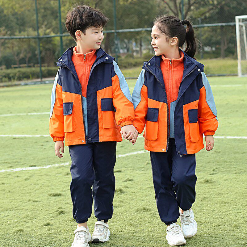 School uniforms for elementary school children, three sets of children's fall class uniforms first grade suit kindergarten garden clothes for autumn and winter clothing