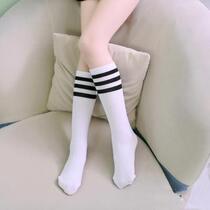 Children medium long cylinder socks summer clothing spring autumn pure cotton male girl high cylinder dance socks football socks kindergarten garden dress socks