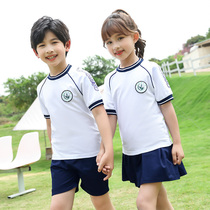Primary School School Uniforms Kindergarten Garden Suit Summer Clothing Suit Class Camp Summer Camp Sportswear Children Short Sleeve College Wind