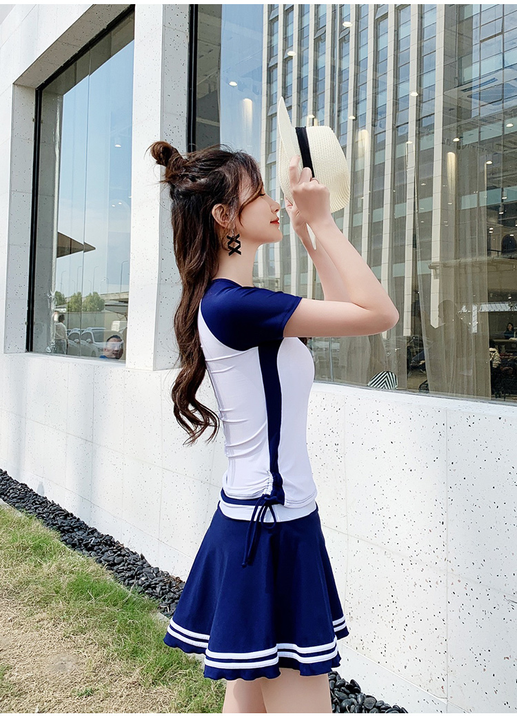 Áo tắm nữ dễ thương Nhật Bản 2019 mới xuân nóng bảo thủ sinh viên nhỏ tươi Hàn Quốc áo tắm nhỏ ngực nhỏ - Bộ đồ bơi hai mảnh bikini 2 mảnh màu đỏ
