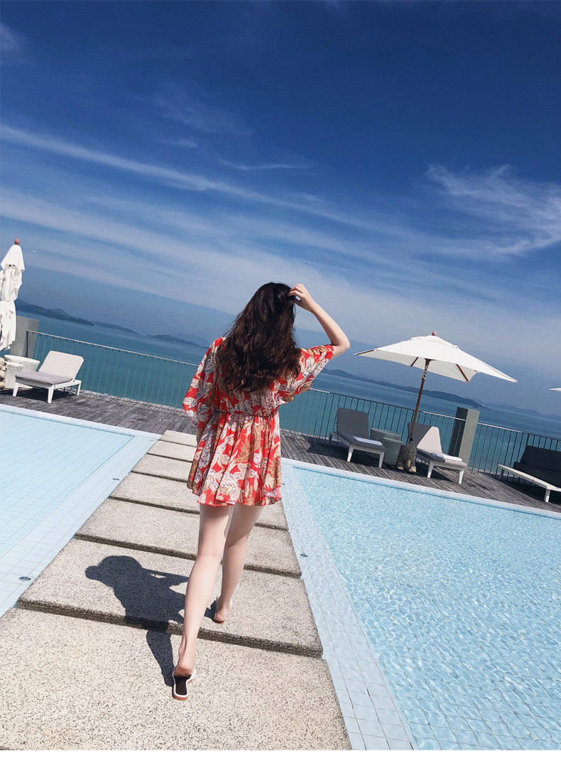 Áo tắm nữ bảo thủ ba mảnh kích thước lớn chất béo mm nóng bỏng phần nóng bỏng che bụng thon gọn ngực nhỏ tụ tập eo cao bikini - Bộ đồ bơi One Piece đồ bơi liền thân bé gái