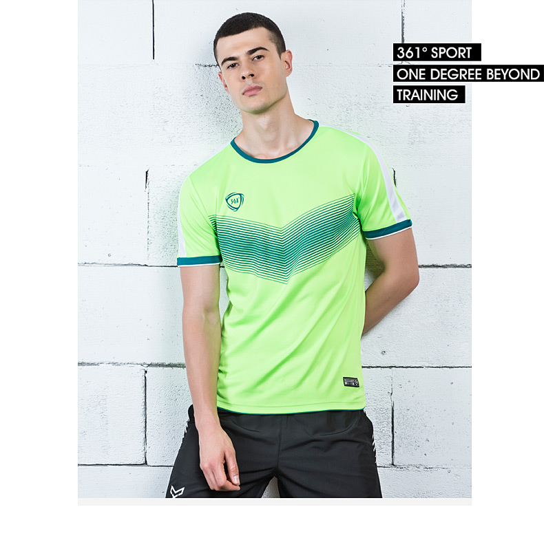 361 độ bóng đá T-Shirt thể thao vòng cổ ngắn t mùa hè thoáng khí chạy thể dục nửa tay áo sơ mi nam của khô nhanh ngắn tay t-shirt áo ba lỗ tập gym