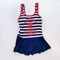 Синий и белый полосатый темно -синий стиль