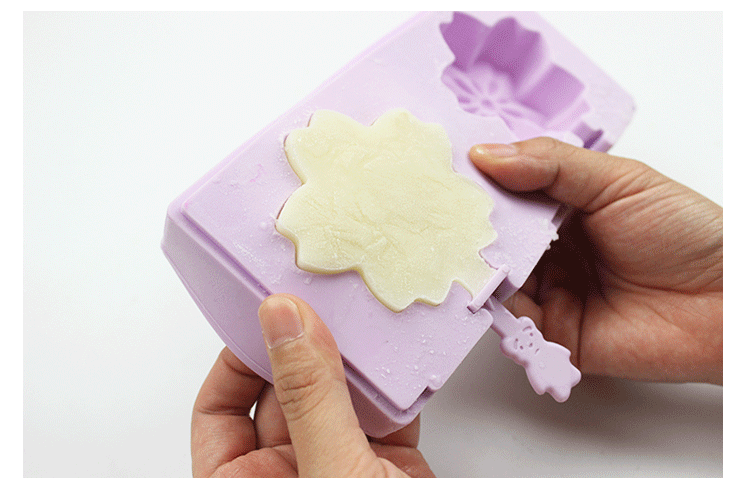 Silicone khuôn kem nhà tự chế thiết lập dễ thương kem popsicle khuôn phim hoạt hình thương mại đông lạnh khuôn popsicle - Tự làm khuôn nướng khuôn bánh trung thu 50g