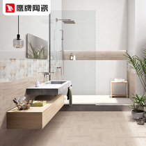 Eagle tiles kitchen toilet floor tiles Nordic glazed tiles porcelain tiles balcony non-slip wear-resistant green plants
