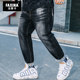 Faxika trendy brand plus size men's clothes 2024 loose straight jeans fat man plus fat plus size washed casual trousers