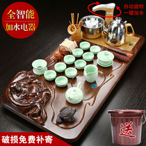 Whole set of domestic solid wood tea tray tea set tea sea tea Taseigong tea with four-integrated fully automatic induction cookware