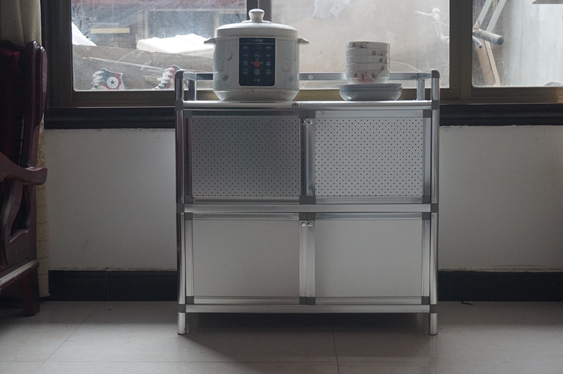 tủ nhôm dày tủ bằng thép không gỉ dễ dàng Meal bếp tủ bên tủ tủ tủ bếp lò vi sóng trà - Buồng tủ nhựa 3d