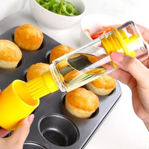 Kitchen high temperature silicone brush oil brush outdoor BBQ brush comes with a cooking oil bottle baking brush barbecue tools