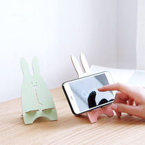 You Zhiju creative DIY wooden mobile phone holder cute rabbit mobile phone holder universal lazy mobile phone holder