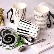 Youzhiju Music Cup with Cover Tea Cup Set Creative Ceramic Cup Mug Gift Taobao Best Selling Cup