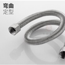 DN15 double head 304 stainless steel metal corrugated hose 4 cold and hot tap water heater toilet water inlet hose