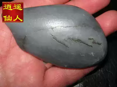 (Xiaoyao Xianren) Very oily Hetian seed material, blue and white material