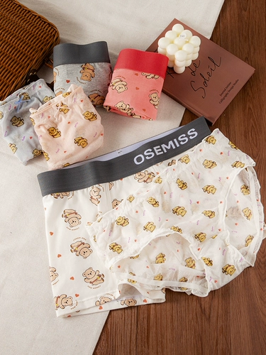 Мужское женское хлопковое боксерское сексуальное кружевное белое нижнее белье, стиль