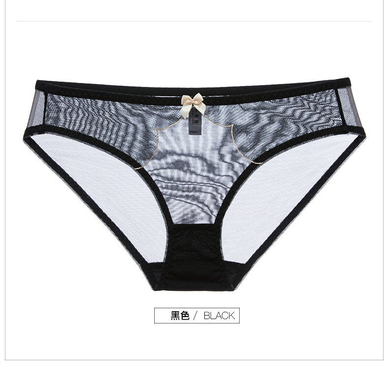 Girl Beauty House Châu Âu và Châu Mỹ Sexy Lưới Thêu Ren Đầy Trong suốt Cám dỗ Tam giác Quần lót Đỏ SpongeBob quan lot ren goi cam
