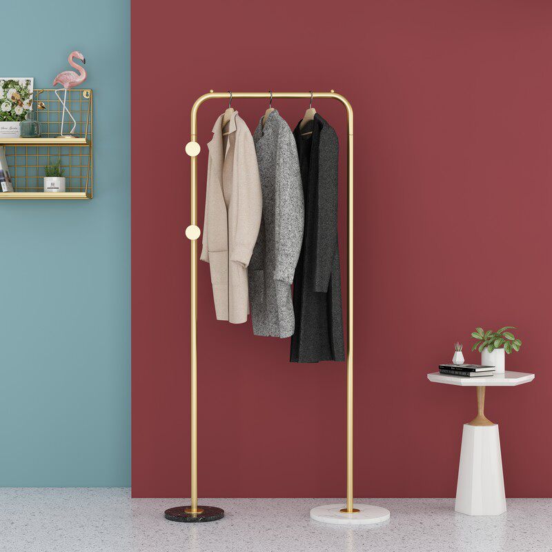 Designer hanger bedroom floor net red home dressing room clothes rack hotel living room marble hanging clothes rack