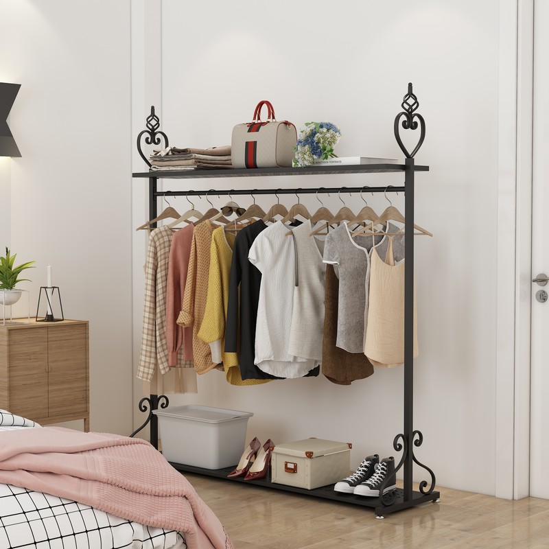 New house clothes hat rack floor bedroom hanging hanger home mobile clothes rack creative Nordic style shelf