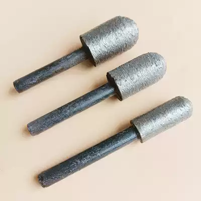 46 mesh round head cylindrical sintered diamond grinding head grinding Rod integral Emery grinding carving stone stone stele cement