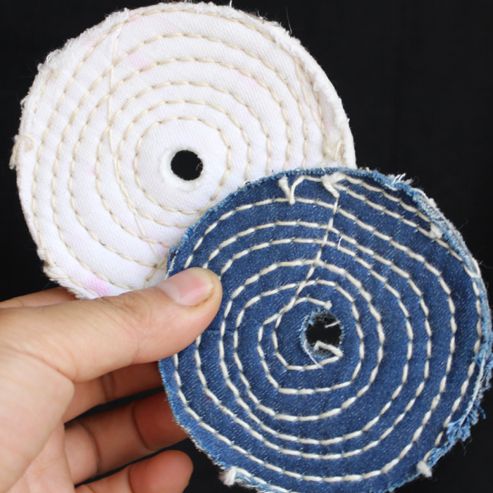 4-inch white cloth wheel pure cotton denim cloth waxed wheel 100mm polished metal with non-metallic matching grinding paste