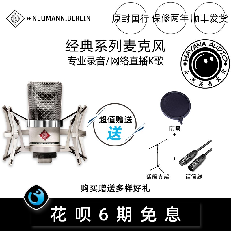 New State Row Nortone Man Neumann TLM 102 Large Seismic Film Capacitive Recording Live Microphone