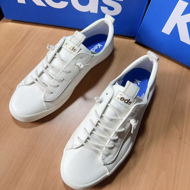 Keds Classic White Round-Toe Casual Canvas Shoes for Women, Fashionable and Versatile White Shoes Keds Classic White Round-Toe Casual Canvas Shoes for Women, Fashionable and Versatile White Shoes