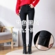 2018 mới với quần jeans nhung nữ eo cao mùa đông cộng với nhung dày phiên bản Hàn Quốc đã mỏng bên ngoài mặc quần tây đen chân váy bò