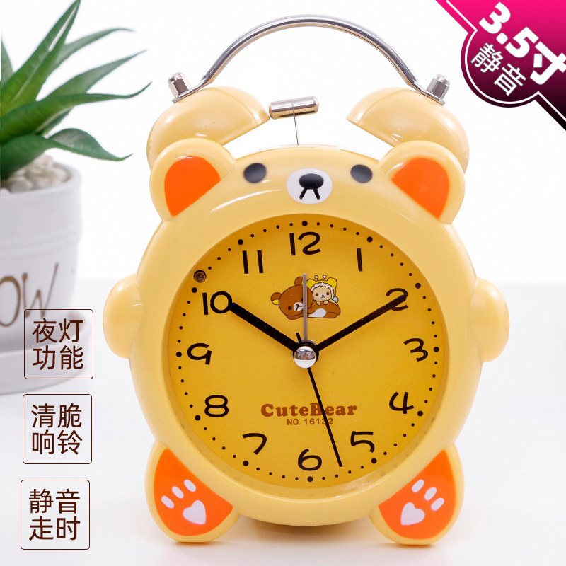Children's alarm clock cartoon loud and creative students use cute personality sloth special night light silent headboard alarm clock