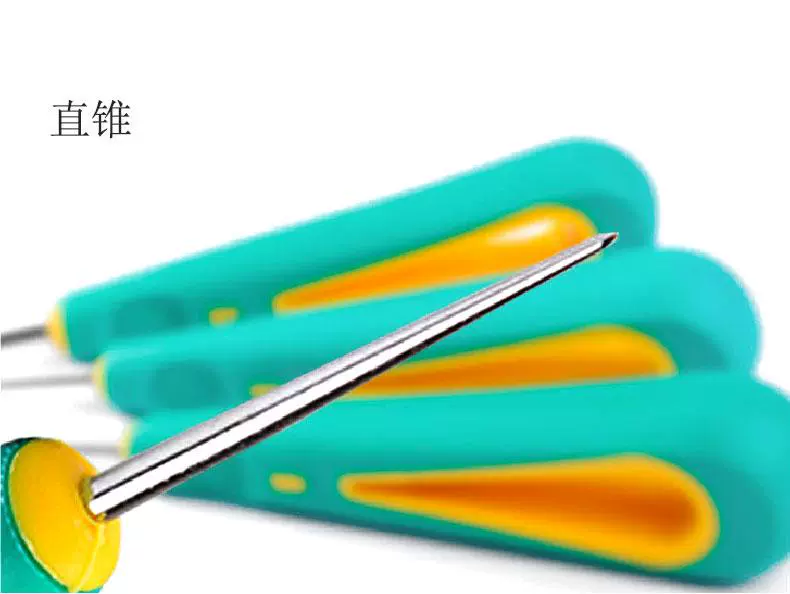 da Arts da khâu tay Hand-khắc bò Tự làm công cụ xử lý silicon dùi dùi một ngàn thông qua hình nón thẳng - Công cụ & vật liệu may DIY