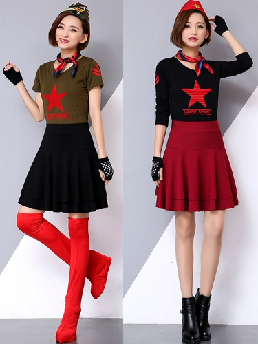 Этническая футболка, комплект, танцующий костюм, короткий рукав, этнический стиль, большой размер