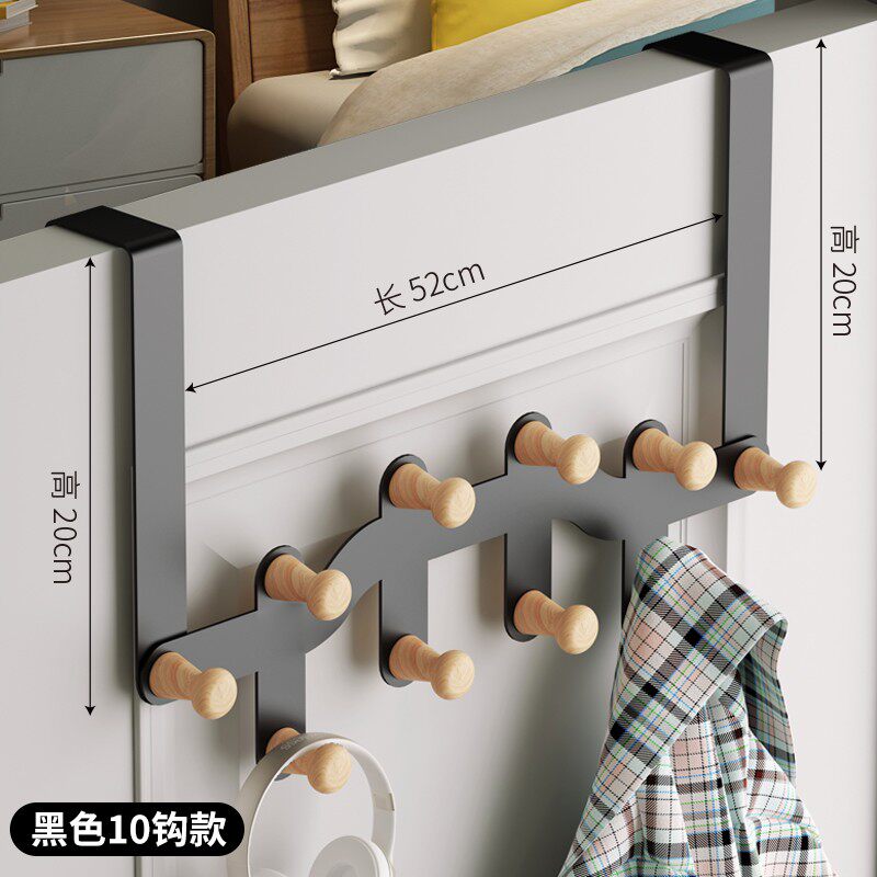 Non-punching door rear hook Divine Instrumental Bedroom Makeup room door hanging Nordic light extravagant wall-mounted object containing clothing hook