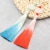 Двусторонние китайские аксессуары с кисточками, подвеска, ханьфу, градиент, китайский стиль