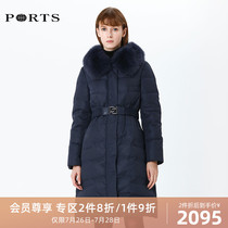PORTS Baozi new womens simple straight waist mid-length down jacket LV9U010DZP021