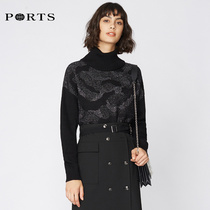 PORTS Ppose womens dress Jane about high collar wool cover sweater SA9K423GZW017