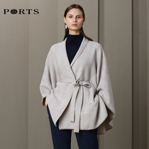PORTS Po womens temperament multi-wear shawl coat coat ALN9K006JZW039