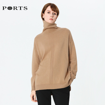 PORTS Po Womens Joker Loose Pullover Turtleneck Knitted Sweater ALN9K405JZX018
