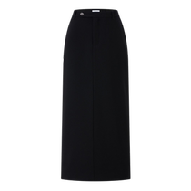 PORTS Womens Wear 2024 Early Autumn New Simple Fashionable Metal Button Decorated Triacetate Skirt