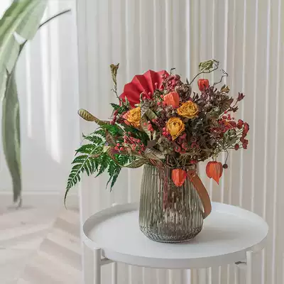 酸浆果套装进口干花插花花艺设计家居装饰过年新年年宵花橱窗展示