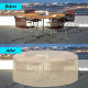 Outdoor Large and Small Round Table Dust Cover, Barbecue Grill Rain Cover, Firewood Stove Protective Cover, Round Stove Tea-Making Waterproof Cover