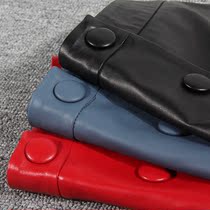 Dai Cai wild new fashion thin leather leather skirt womens button high-waisted sheepskin a-word short skirt skirt