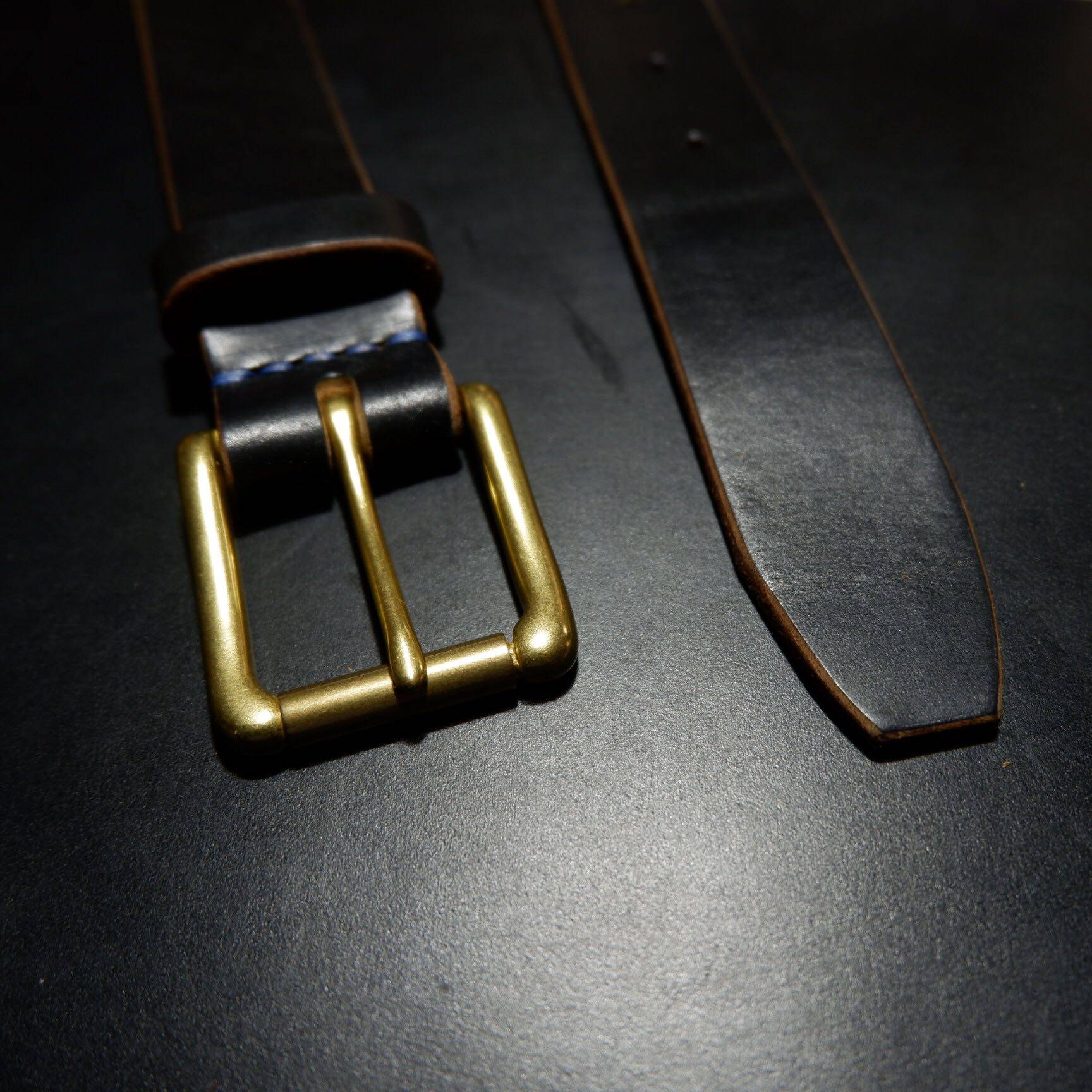 American Horween horween cxl belt black American retro pure copper