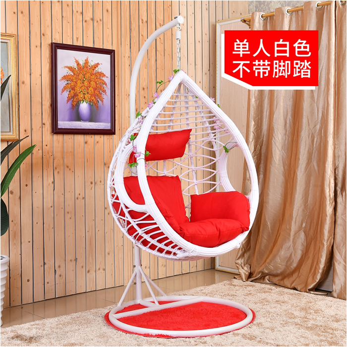 Hanging Chair Rattan Chair Swing Indoor and Outdoor Hanging Basket Rocking Chair Single Double Balcony Adult Bird's Nest Recliner Hammock