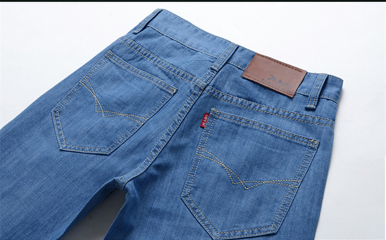 Của nam giới jeans nam thẳng lỏng kích thước lớn mùa hè phần mỏng quần nam giản dị siêu mỏng nam mùa hè quần dài triều