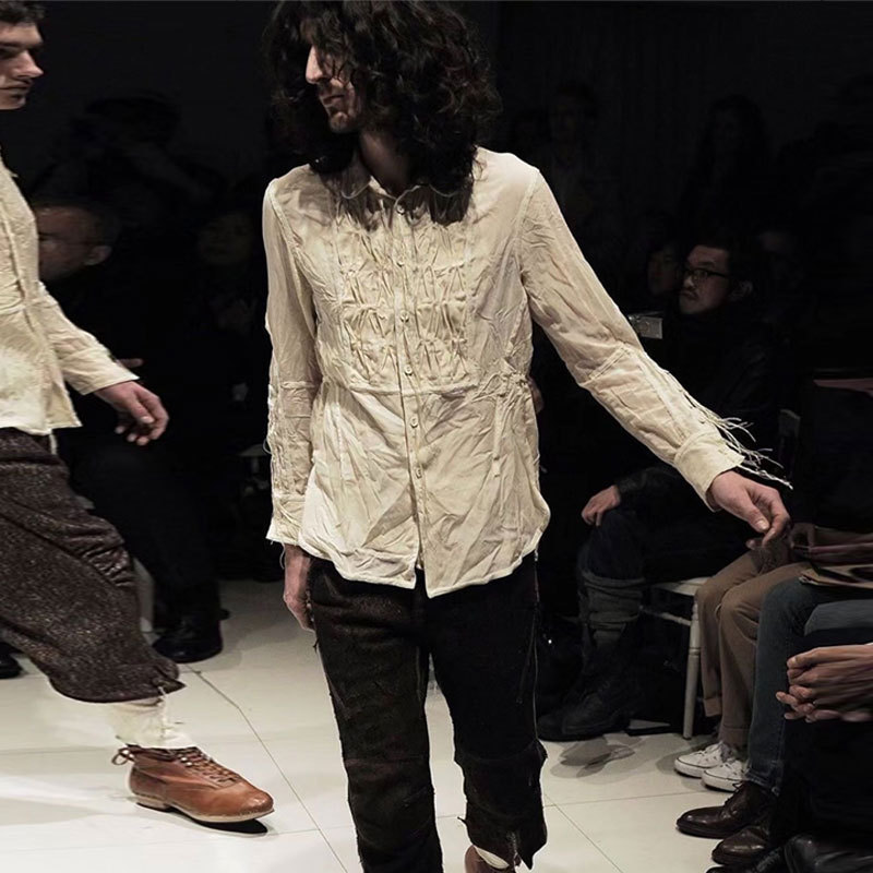 [Exclusive] Miyashita Kiyoshi Number(N)Ine Style 09Aw Palace-Style Pleated Tassel Shirt Jacket