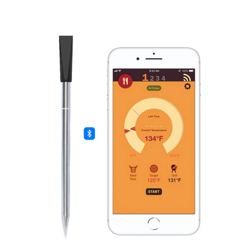 Bbq Bluetooth Probe Wireless Barbecue Thermometer Mobile App New Rechargeable Food Grill Oven Thermometer Cross-Border Bbq Bluetooth Probe Wireless Barbecue Thermometer Mobile App New Rechargeable Food Grill Oven Thermometer Cross-Border