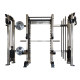 Savagepower 8-Column Squat Rack + Double Bird (Machine for Working Both Arms at Once) + Smith Machine (80mm Square Tube, 201 Stainless Steel)